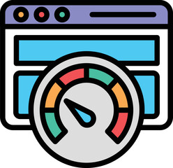 Browser speed test Vector Icon

