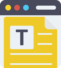 Text Website Vector Icon

