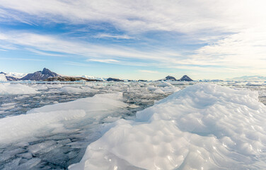 antarktische Eisberg Landschaft in der Cierva Cove - ein tiefer Meeresarm an der Westseite der...