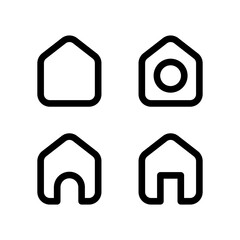 set of icons for web design, phone UI, home button