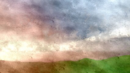 image paint art style landscape 3d render