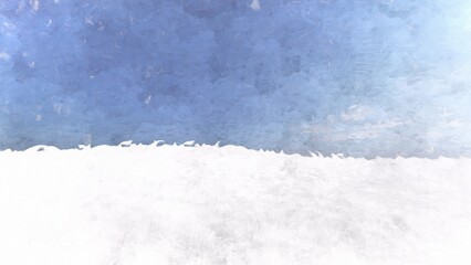 image paint art style landscape 3d render