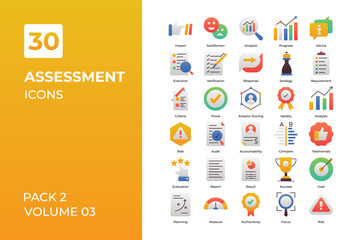 assessment icons collection.