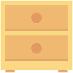 Chest of Drawers Colored Vector Icon