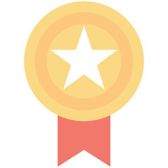 Star Badge Colored Vector Icon