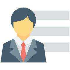 Business man Colored Vector Icon