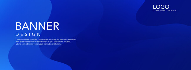 Abstract blue background with waves, social network concept, Blue banner
