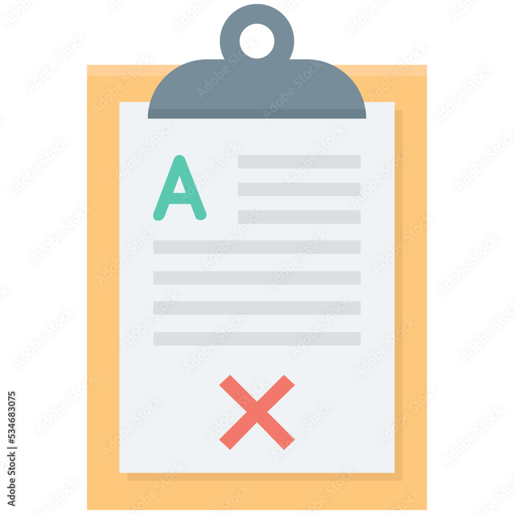 Poster Clipboard Colored Vector Icon