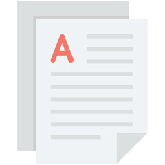 Text Sheet Colored Vector Icon