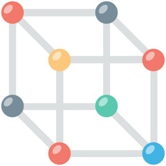 Cube Colored Vector Icon