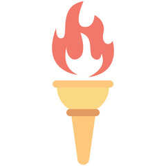 Fire Flame Colored Vector Icon