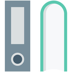 File Folders Colored Vector Icon