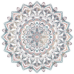 マンダラアート(ポップ、立体的、ドット、幾何学模様)