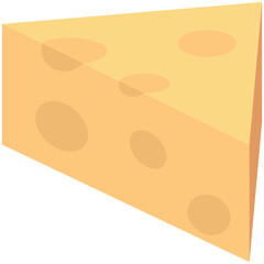 Cheese Colored Vector Icon