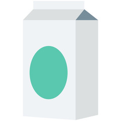Milk Container Colored Vector Icon