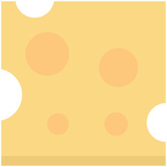 Cheese Colored Vector Icon