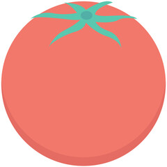 Tomato Colored Vector Icon