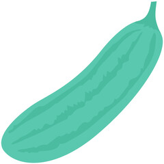 Cucumber Colored Vector Icon