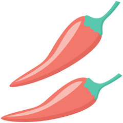 Chili Pepper Colored Vector Icon