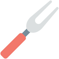 Barbecue Fork Colored Vector Icon