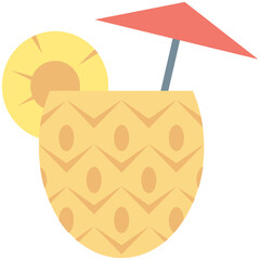 Coconut Drink Colored Vector Icon