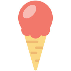 Ice Cone Colored Vector Icon