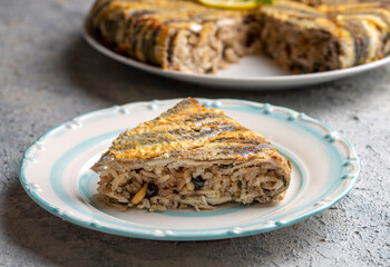 Anchovy pilaf(hamsi pilav), Turkish cuisine, Black Sea specialty (Turkish name; hamsili pilav)