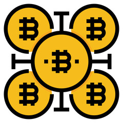 Network Filled Outline icon