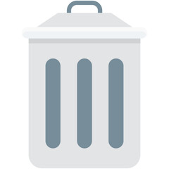 Dustbin Colored Vector Icon