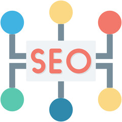 Seo Hierarchy Colored Vector Icon