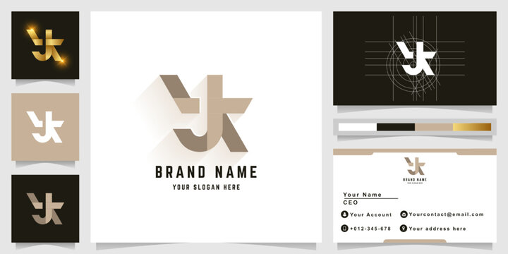 Letter yK or LJK monogram logo