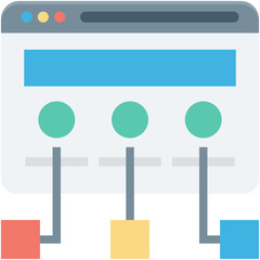 Obraz premium Sitemap Colored Vector Icon