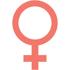 Obraz premium Female Gender Colored Vector Icon