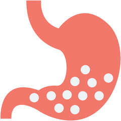 Stomach Colored Vector Icon