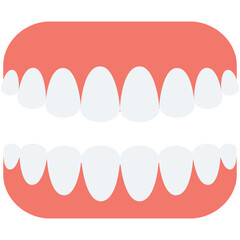 Teeth Colored Vector Icon