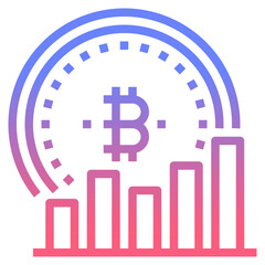 Digital line gradient icon