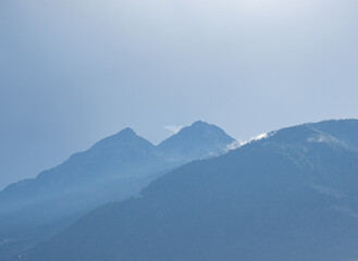 Fototapeta na wymiar mountains in south tyrol in city Meran, Italy