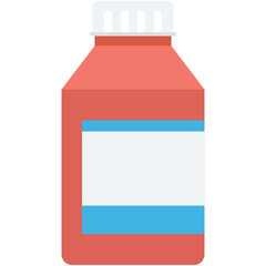 Obraz premium Medicine Jar Colored Vector Icon