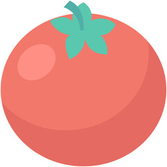 Tomato Colored Vector Icon