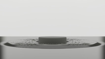 Product stand - 1 item, black pastel, stand and liquid