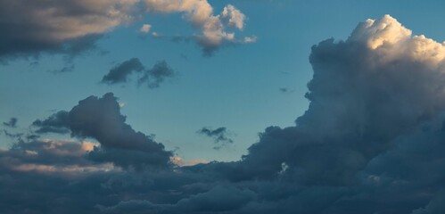 cumulo nibus on the blue sky