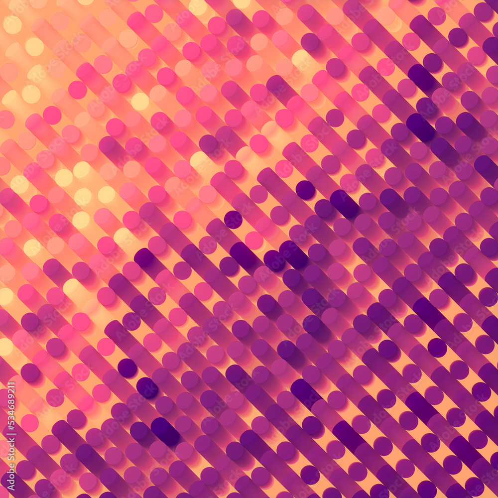Poster Group of cylinders with a trendy gradient. Futuristic pattern for decoration design. 3d rendering digital illustration