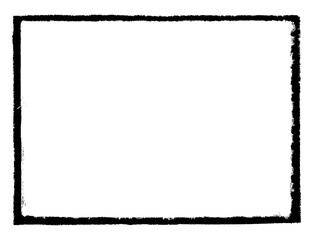 Frame in grunge style on transparent background