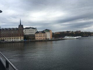 Fototapeta na wymiar bridge view, Stockholm Sweden