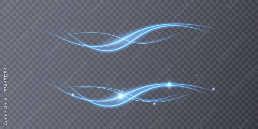 Poster shimmering glowing abstract curved lines. curve light effect. futuristic light energy movement effec
