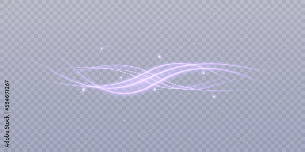 Poster shimmering glowing abstract curved lines. curve light effect. futuristic light energy movement effec