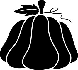 Pumpkin Silhouette Die Cut Illustration