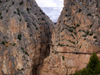 King's Path. Route that crosses the Gaitanes gorge on the vertical walls of the mountain