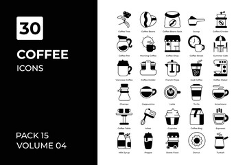 coffee icons collection.