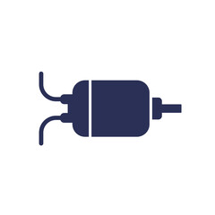 DC motor icon on white